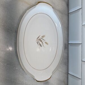 Sango Harvest Gold 12"Oval Serving Platter Vintage 8 3/4Wide Excellent Condition